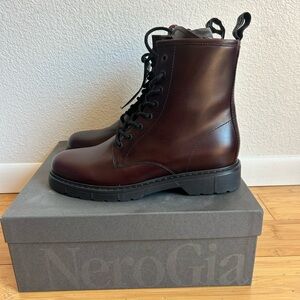 NWT Made in Italy Nero Giardini combat boots size 39